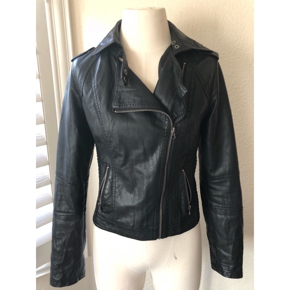 Pink Envelope Jackets & Blazers - Faux leather Moto Jacket SZ M